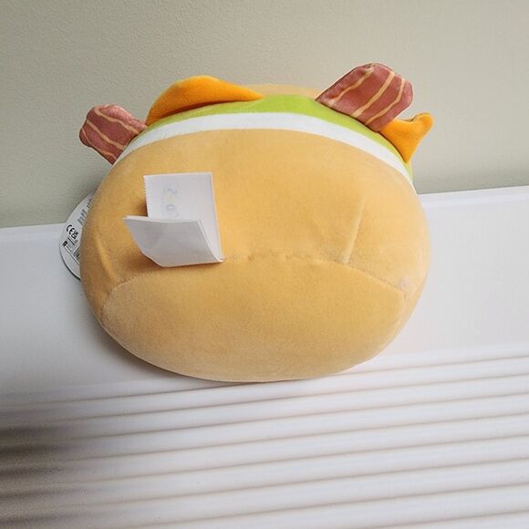 Squishmallows Geronimo The Bagel Breakfast Sandwich 8" Food Plush NWT - Picture 13 of 13